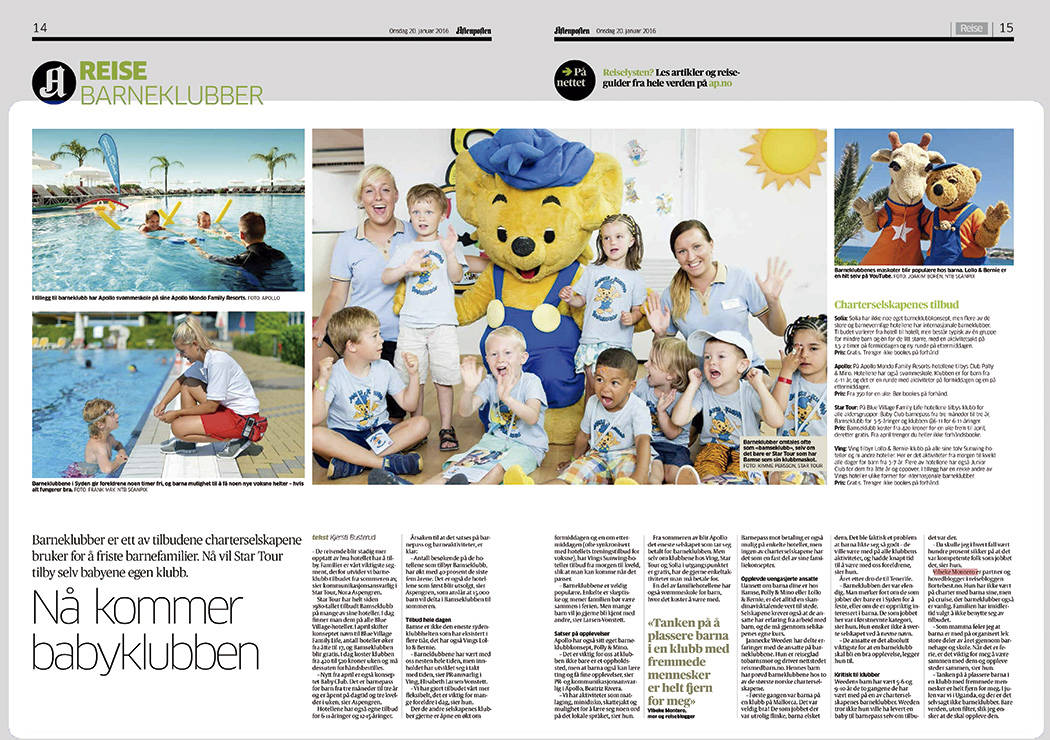 Aftenposten 20. januar, 2016 Bortebest s 15-15