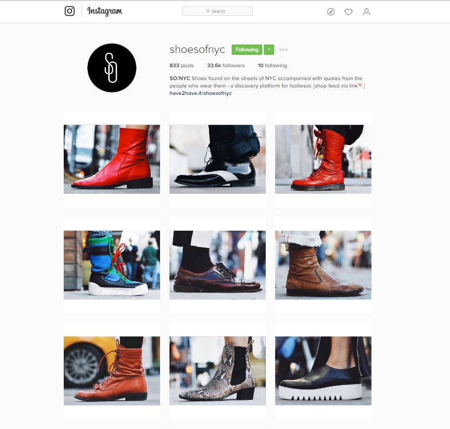 Instagram Shoes of New York Instagram Shoes of New York