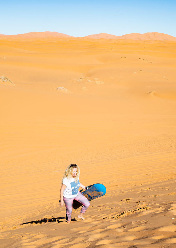 sandboarding Sahara Marokko