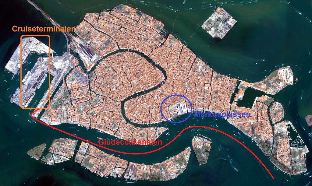 Venezia cruiseskip Giudeccakanalen